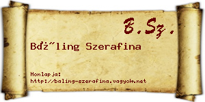 Báling Szerafina névjegykártya